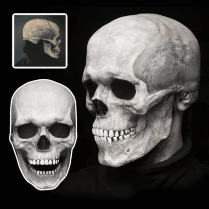 Animatronisch Schedel Gezichtsmasker met Beweegbare Kaak – Realistische Halloween Masker