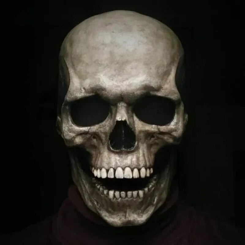 Animatronisch Schedel Gezichtsmasker met Beweegbare Kaak – Realistische Halloween Masker