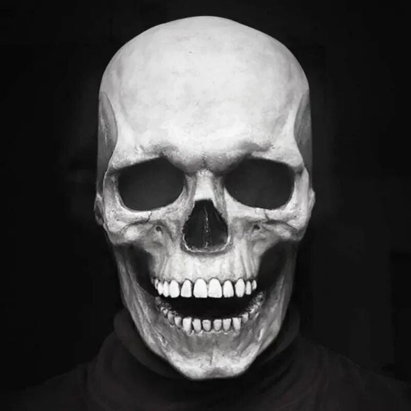 Animatronisch Schedel Gezichtsmasker met Beweegbare Kaak – Realistische Halloween Masker