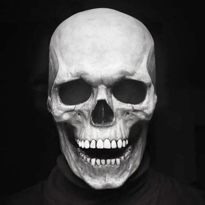 Animatronisch Schedel Gezichtsmasker met Beweegbare Kaak – Realistische Halloween Masker