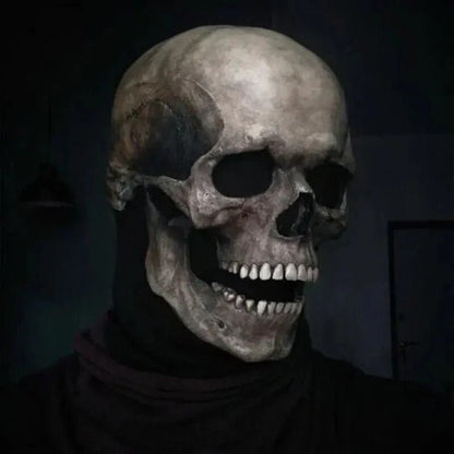 Animatronisch Schedel Gezichtsmasker met Beweegbare Kaak – Realistische Halloween Masker