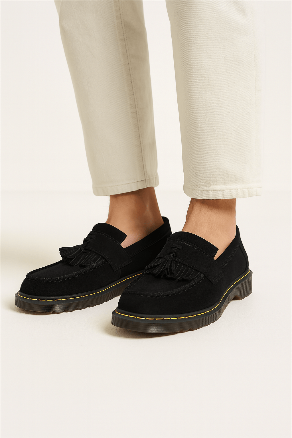 Suède Look Herenschoenen – Klassieke Loafers met Kwasten & Comfortzool