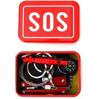 Draagbare SOS-overlevingskit met 8 tools