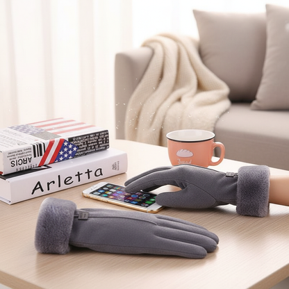 Thermisch gevoerde winterhandschoenen met touchscreen en waterafstoting