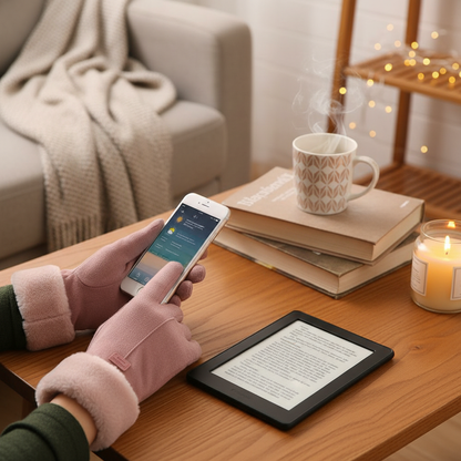 Thermisch gevoerde winterhandschoenen met touchscreen en waterafstoting