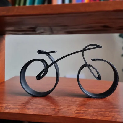 VeloWire Fietssilhouet – Minimalistische Metalen Wanddecoratie voor Fietsers