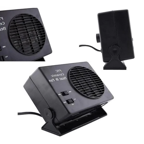 Compacte 12V Autoventilator met Keramische Verwarming – 150W/300W