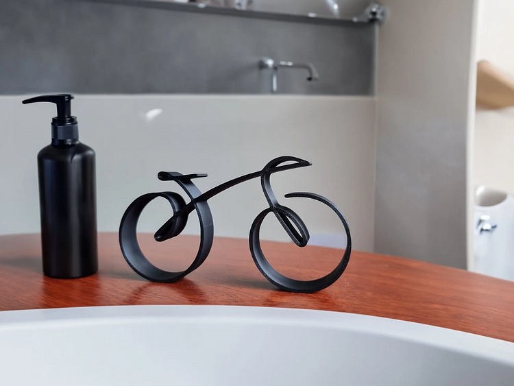 VeloWire Fietssilhouet – Minimalistische Metalen Wanddecoratie voor Fietsers