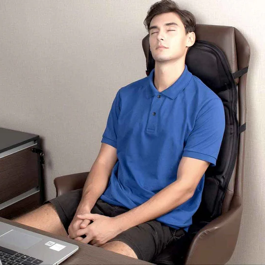 Ergonomisch Verwarmend Massagekussen met 8 Modi - Rug- en Nekondersteuning voor Auto en Kantoor