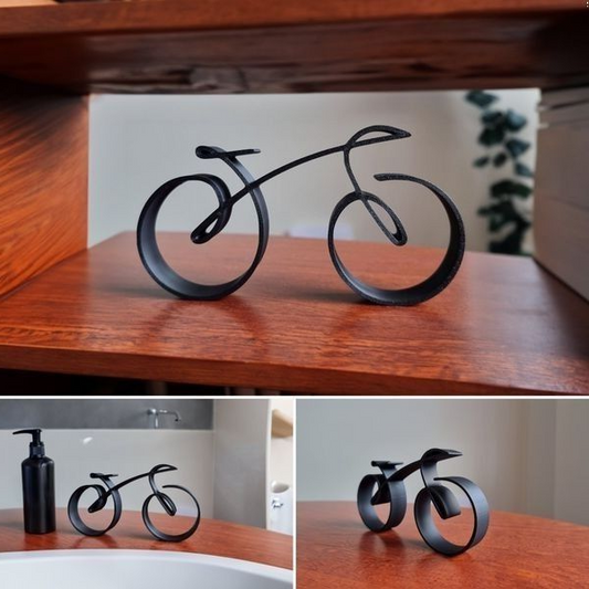 VeloWire Fietssilhouet – Minimalistische Metalen Wanddecoratie voor Fietsers