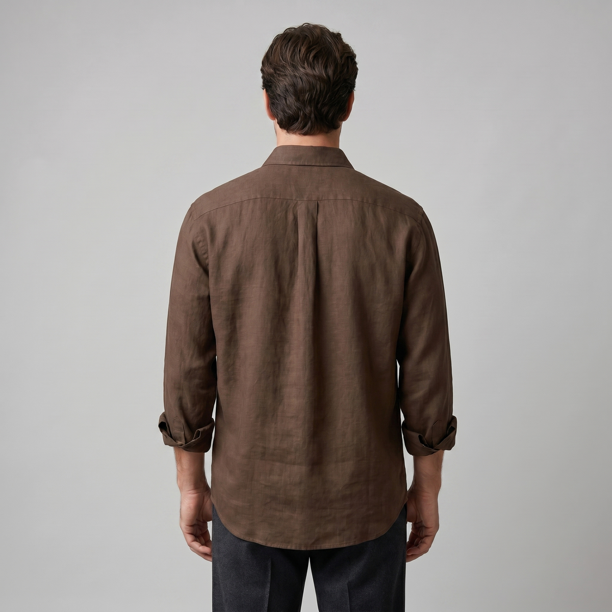 Oversized Casual Herenshirt met Lange Mouwen