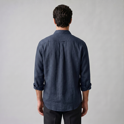 Oversized Casual Herenshirt met Lange Mouwen