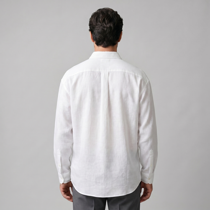 Oversized Casual Herenshirt met Lange Mouwen