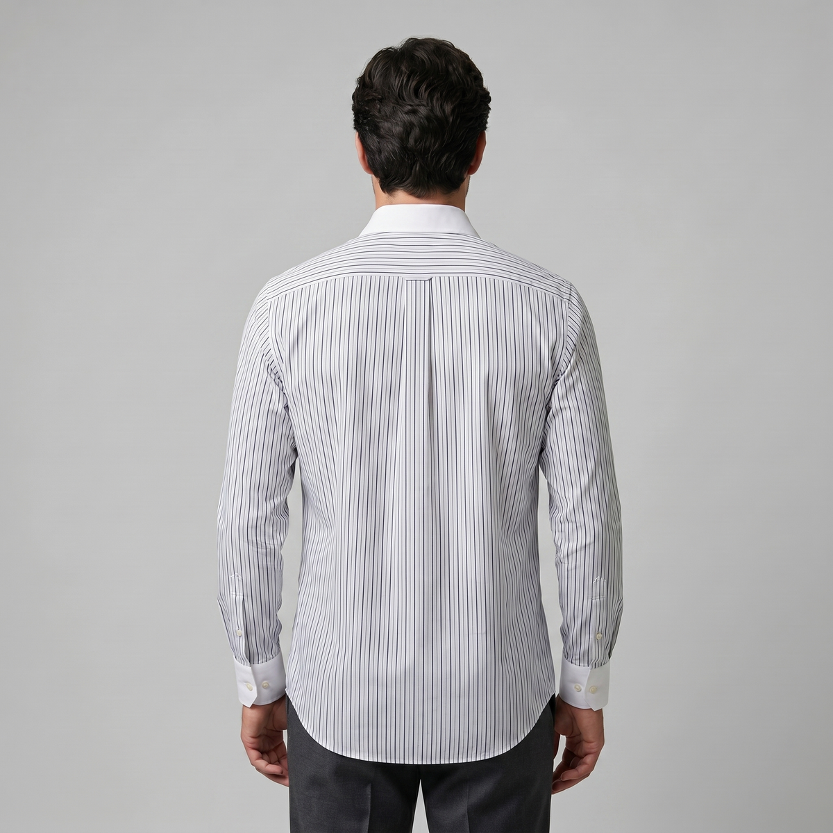 Elegante Gestreepte Heren Overhemd - Slim Fit Lange Mouwen Formeel