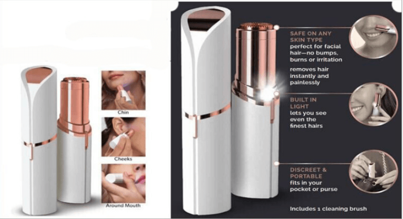 Compacte LED-haarverwijderaar in lippenstiftvorm