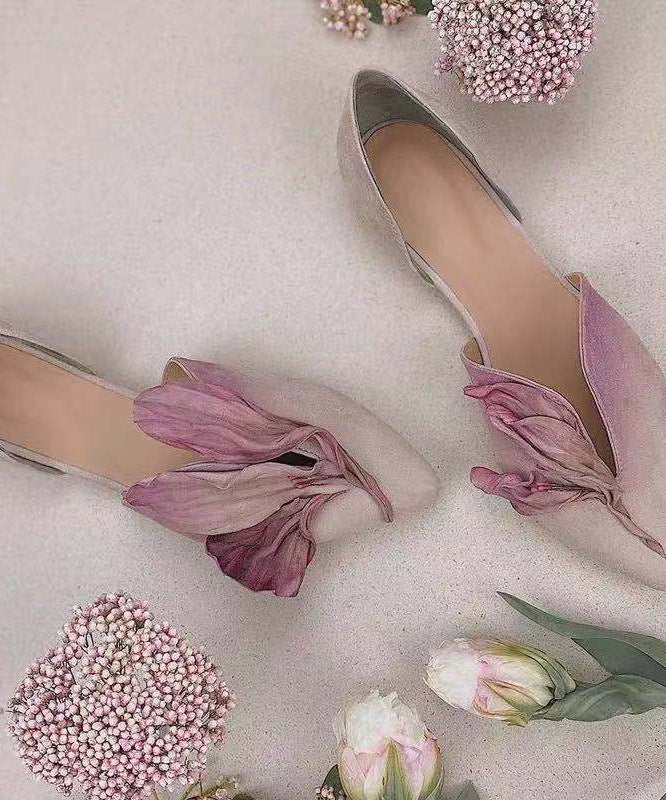 BloesemStap Dames Instappers – Elegante Flats met Florale Details