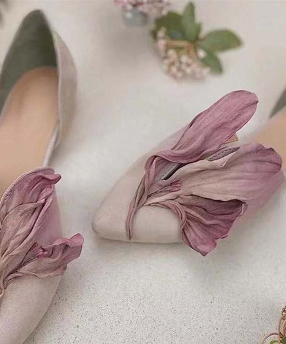 BloesemStap Dames Instappers – Elegante Flats met Florale Details