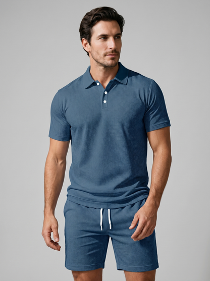 Klassieke Poloshirt en Shorts Set Heren - Zomer Casual