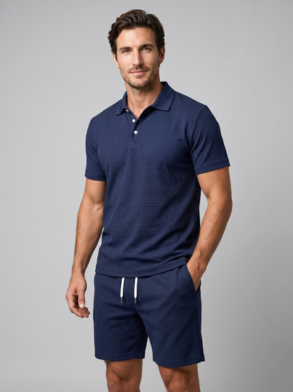 Klassieke Poloshirt en Shorts Set Heren - Zomer Casual