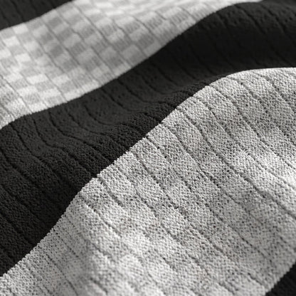 Gebreide Poloshirt met Open-Knit Textuur - Heren Lange Mouwen