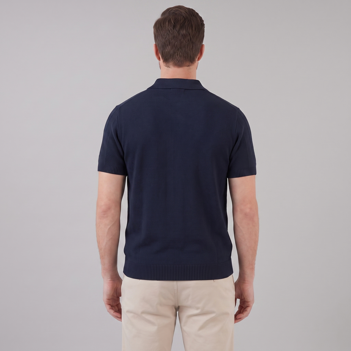 Ademend Open-Knit Poloshirt Heren - Smart Casual Zomer