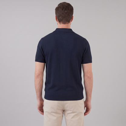 Ademend Open-Knit Poloshirt Heren - Smart Casual Zomer