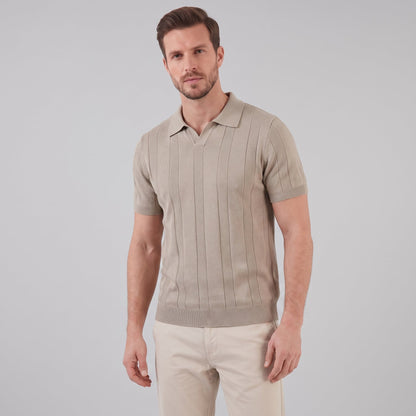Ademend Open-Knit Poloshirt Heren - Smart Casual Zomer
