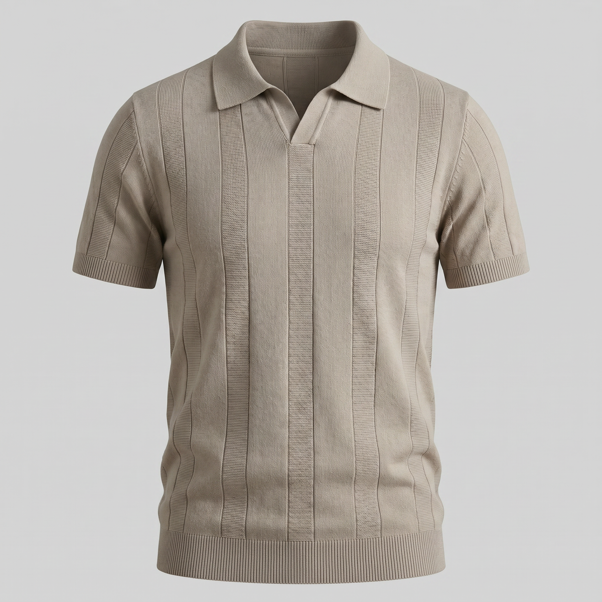 Ademend Open-Knit Poloshirt Heren - Smart Casual Zomer