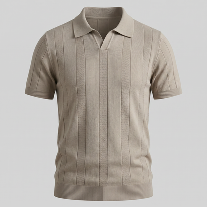 Ademend Open-Knit Poloshirt Heren - Smart Casual Zomer