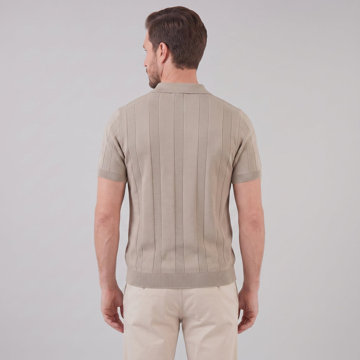 Ademend Open-Knit Poloshirt Heren - Smart Casual Zomer