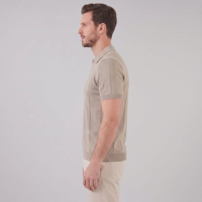 Ademend Open-Knit Poloshirt Heren - Smart Casual Zomer