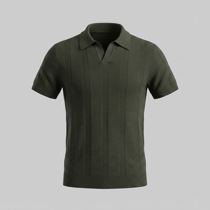 Ademend Open-Knit Poloshirt Heren - Smart Casual Zomer
