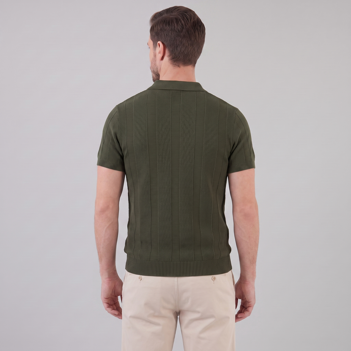 Ademend Open-Knit Poloshirt Heren - Smart Casual Zomer