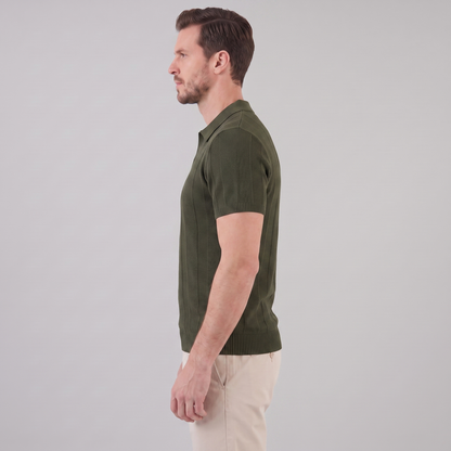 Ademend Open-Knit Poloshirt Heren - Smart Casual Zomer