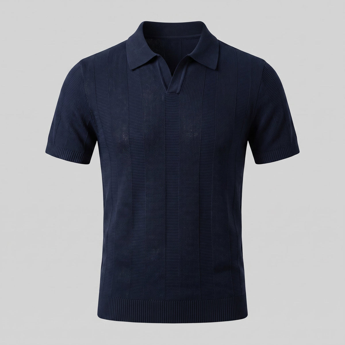 Ademend Open-Knit Poloshirt Heren - Smart Casual Zomer