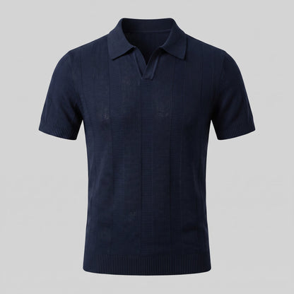 Ademend Open-Knit Poloshirt Heren - Smart Casual Zomer