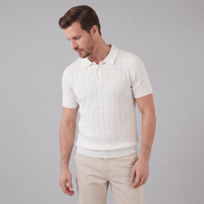 Gestructureerd Poloshirt met Textuurdetail - Heren Zomer