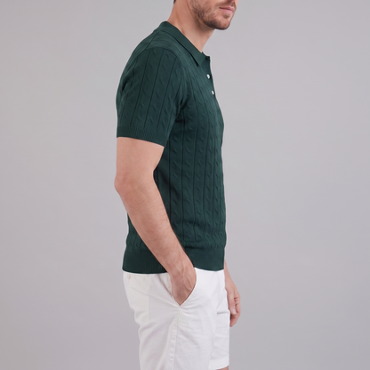 Gestructureerd Poloshirt met Textuurdetail - Heren Zomer