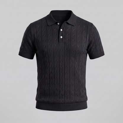 Gestructureerd Poloshirt met Textuurdetail - Heren Zomer
