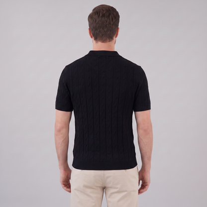 Gestructureerd Poloshirt met Textuurdetail - Heren Zomer