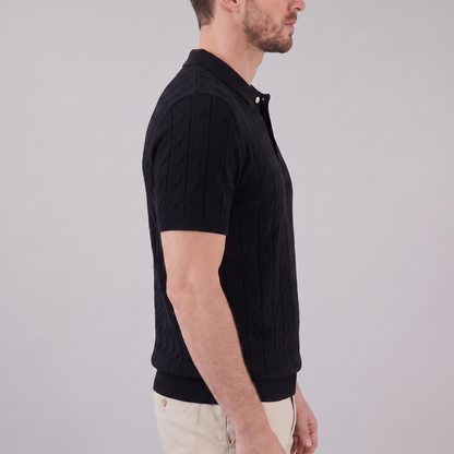 Gestructureerd Poloshirt met Textuurdetail - Heren Zomer