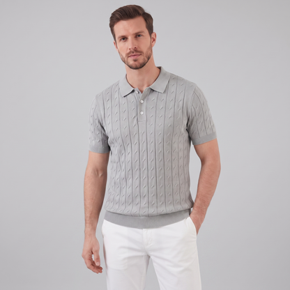 Gestructureerd Poloshirt met Textuurdetail - Heren Zomer