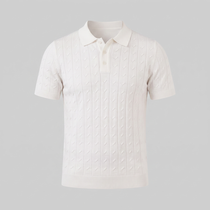 Gestructureerd Poloshirt met Textuurdetail - Heren Zomer