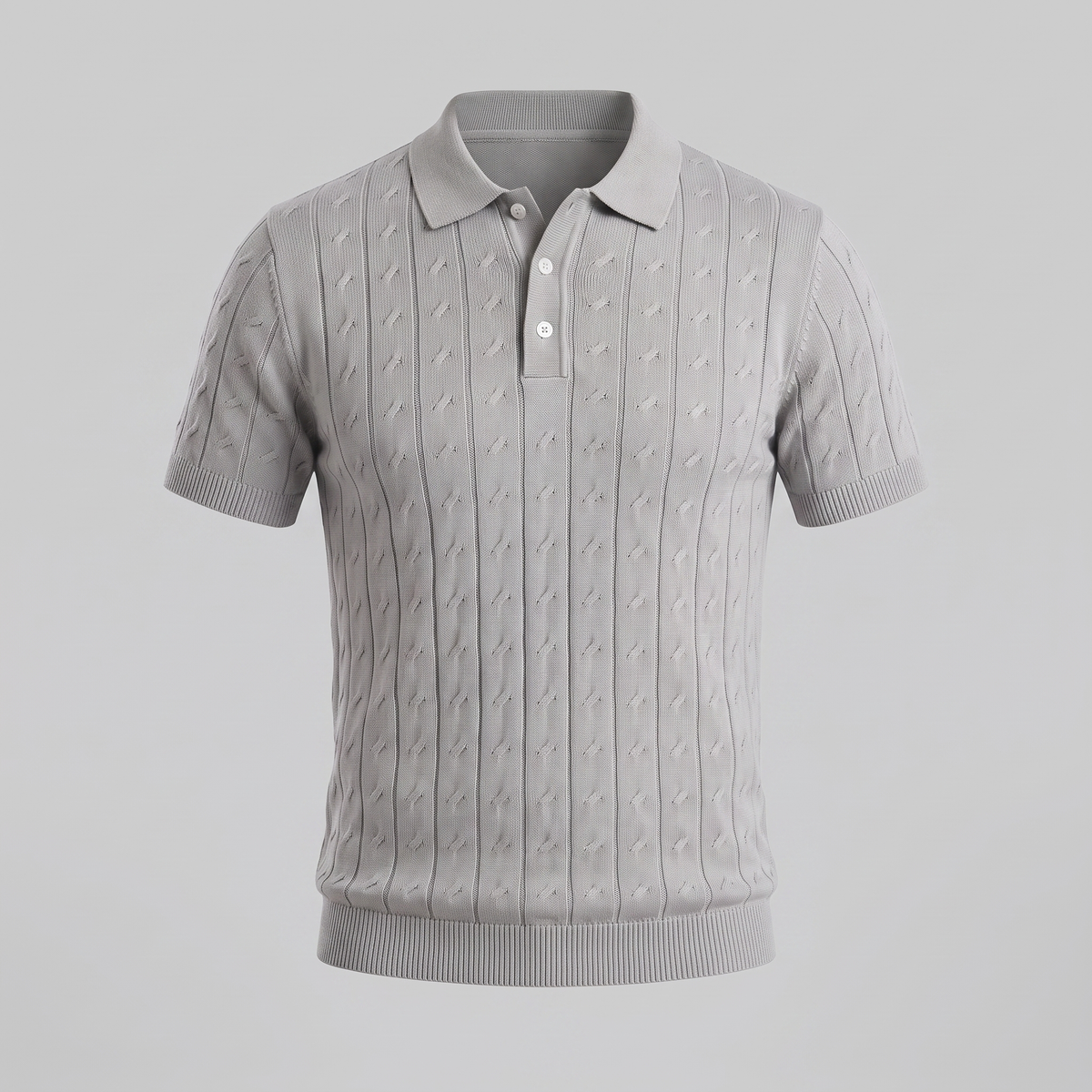 Gestructureerd Poloshirt met Textuurdetail - Heren Zomer