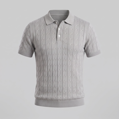 Gestructureerd Poloshirt met Textuurdetail - Heren Zomer
