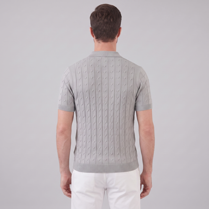 Gestructureerd Poloshirt met Textuurdetail - Heren Zomer