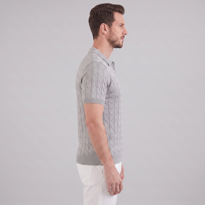 Gestructureerd Poloshirt met Textuurdetail - Heren Zomer