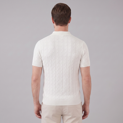 Gestructureerd Poloshirt met Textuurdetail - Heren Zomer