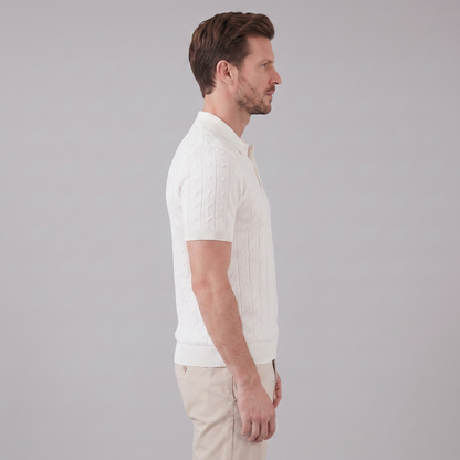 Gestructureerd Poloshirt met Textuurdetail - Heren Zomer