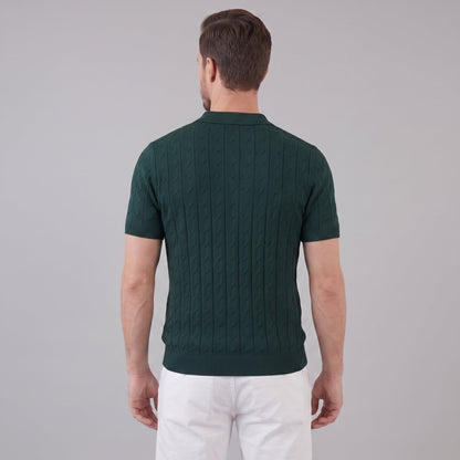 Gestructureerd Poloshirt met Textuurdetail - Heren Zomer